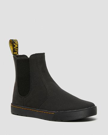 Black Men's Dr Martens Tempesta Men's Canvas Casual Ankle Boots | CA 453WNB